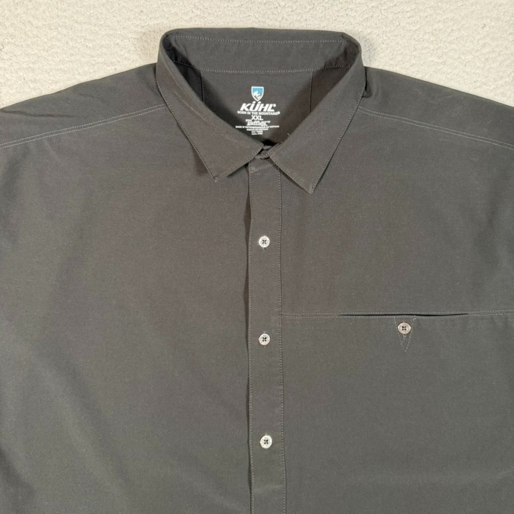 Kuhl Shirt Mens XXL Black Renegade Lightweight Button Up Outdoor Hiking Casual